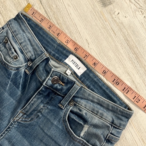Pistola Distressed Raw Hem Jeans Size 24 - Picture 11 of 13